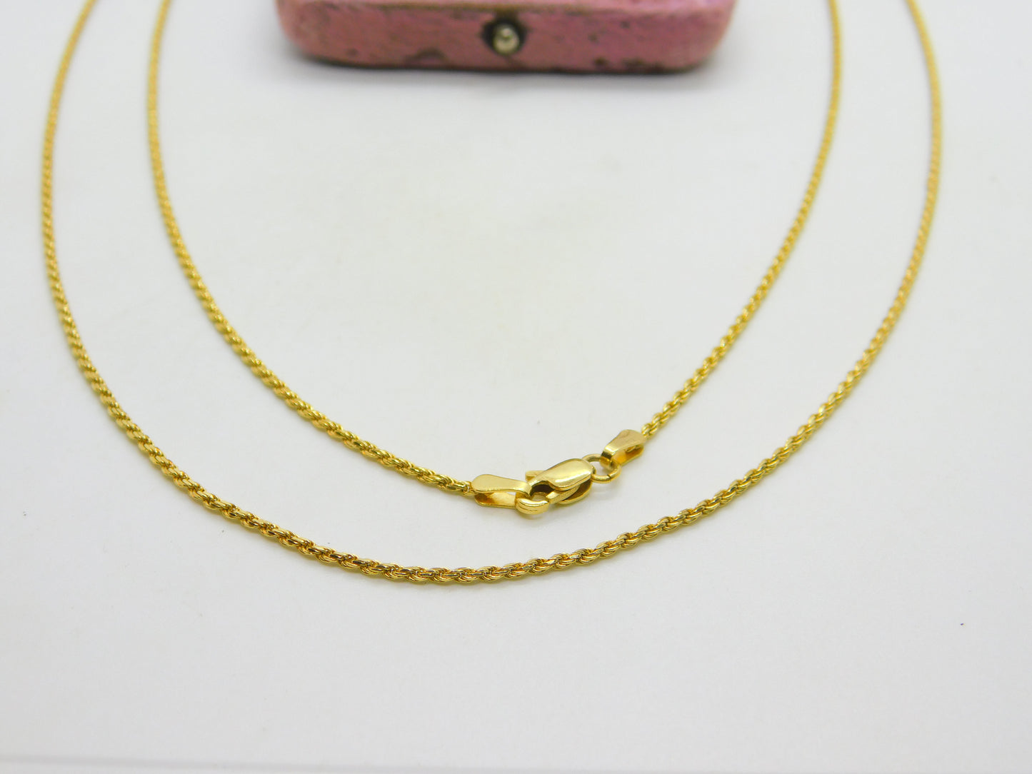 Italian 14ct Yellow Gold Rope Chain Necklace 60cm/24" Length Vintage c1990