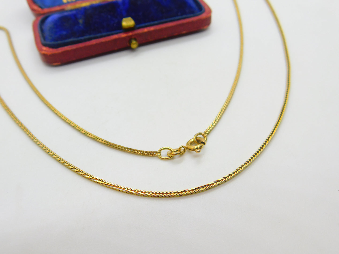 9ct Yellow Gold Singapore Link Necklace 19" Length Vintage 1977 Birmingham