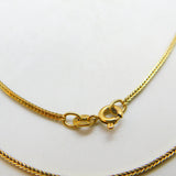 9ct Yellow Gold Singapore Link Necklace 19" Length Vintage 1977 Birmingham