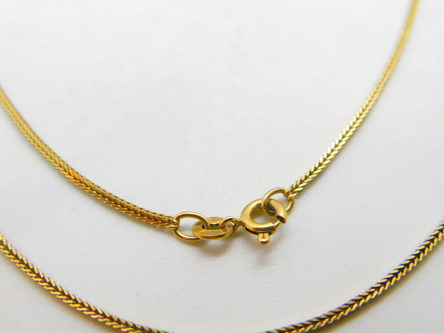 9ct Yellow Gold Singapore Link Necklace 19" Length Vintage 1977 Birmingham