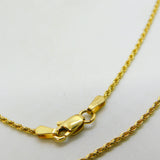 Italian 14ct Yellow Gold Rope Chain Necklace 60cm/24" Length Vintage c1990