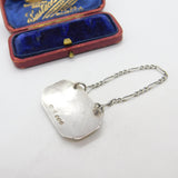 Georgian Sterling Silver Claret Decanter or Bottle Label 1817 London Antique