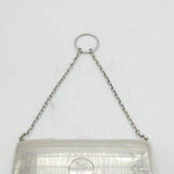 Sterling Silver Crested Ladies Hanging Purse Antique 1920 Birmingham Art Deco