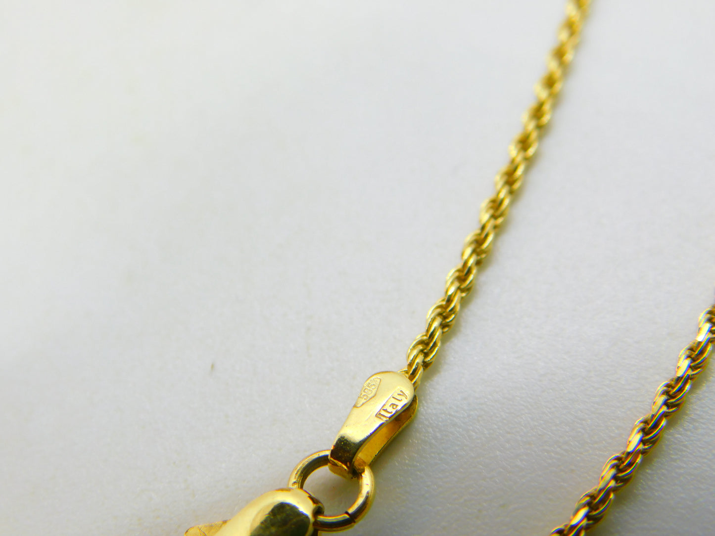 Italian 14ct Yellow Gold Rope Chain Necklace 60cm/24" Length Vintage c1990