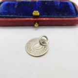 King Charles II Sterling Silver Maundy Two Pence Coin Charm 1679 Antique