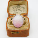 Victorian 9ct Rose Gold Angel Skin Coral Classical Cameo Signet Ring c1880