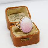 Victorian 9ct Rose Gold Angel Skin Coral Classical Cameo Signet Ring c1880