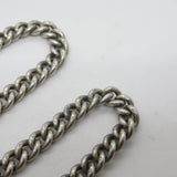 Edwardian Sterling Silver Curb Link Albert Watch Chain Antique London 1909