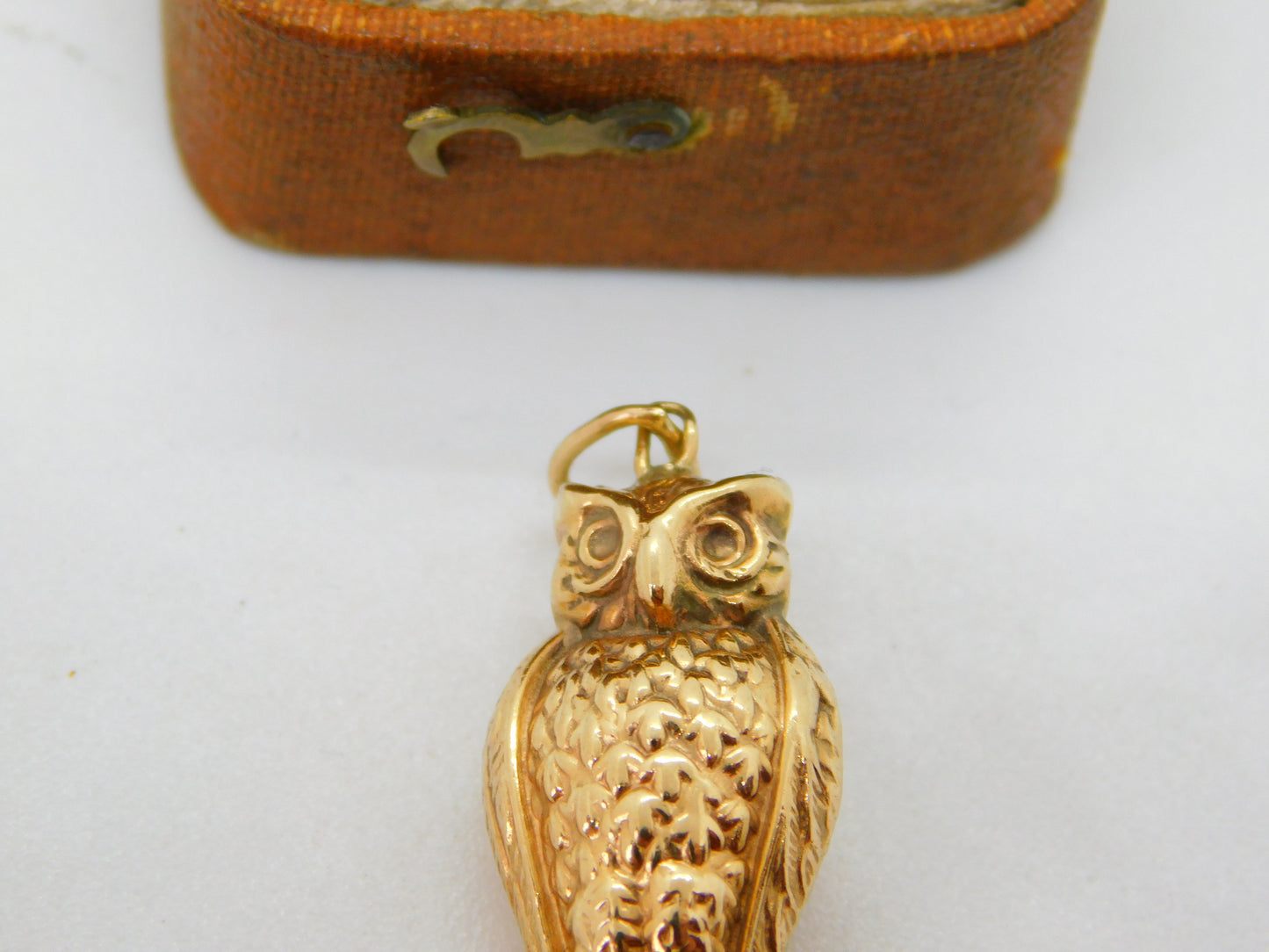 9ct Yellow Gold Wise Owl Charm Pendant Vintage 1961 Birmingham