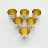 19th Century French .950 Silver Set of Six Shot Cups Antique c1890 Paris Alphonse Debain