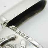 Edwardian Sterling Silver Hunting Riding Vesta Case Antique 1904 Birmingham