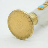 18th Century French Sterling Silver Gilt, 9ct Gold & Agate Desk Seal Antique