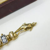 Boxed Italian .900 Silver Gilt Floral Micro-Mosaic Souvenir Spoon c1900