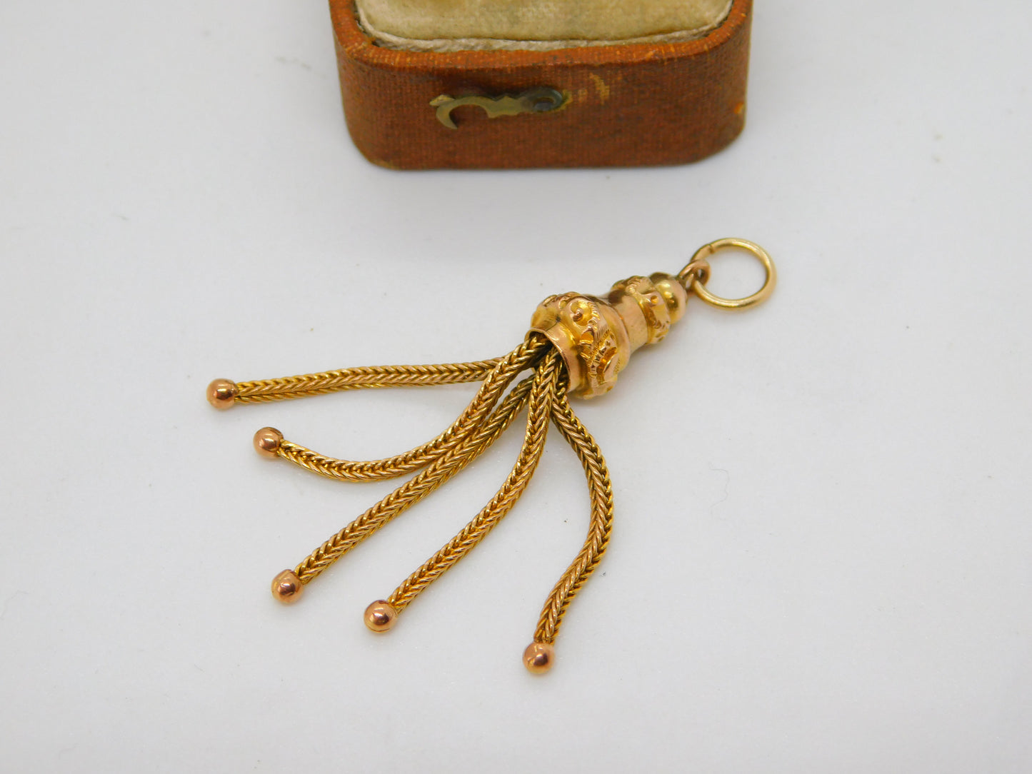 Victorian 15ct Yellow Gold Albertina Tassel Fob Pendant Antique c1880