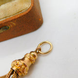 Victorian 15ct Yellow Gold Albertina Tassel Fob Pendant Antique c1880