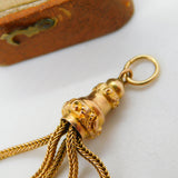 Victorian 15ct Yellow Gold Albertina Tassel Fob Pendant Antique c1880