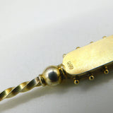 Boxed Italian .900 Silver Gilt Floral Micro-Mosaic Souvenir Spoon c1900