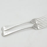 Pair of Georgian Sterling Silver Crested Table Forks 1794 London Antique