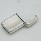 Victorian Sterling Silver & Enamel Hound Dog Vesta Case Antique 1894 Birmingham