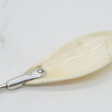 19th Century Chinese Sterling Silver Shell Bowl Tea Caddy Spoon Antique c1890