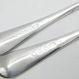 Pair of Georgian Sterling Silver Crested Table Forks 1794 London Antique