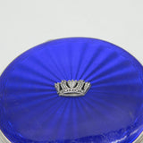 Sterling Silver & Enamel Royal Navy Mirror Compact Vintage 1984 Birmingham