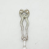 19th Century Chinese Sterling Silver Shell Bowl Tea Caddy Spoon Antique c1890
