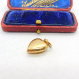 Victorian 9ct Gold Cased Seed Pearl Heart Charm or Pendant Antique c1890