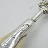19th Century Chinese Sterling Silver Shell Bowl Tea Caddy Spoon Antique c1890