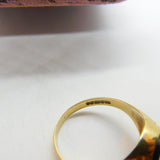 9ct Yellow Gold Onyx Set Signet Ring 1980 London Vintage Size X UK