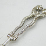 19th Century Chinese Sterling Silver Shell Bowl Tea Caddy Spoon Antique c1890