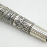 19th Century Anglo-Indian Colonial Sterling Silver Parasol or Fly Swat Handle Antique c1880
