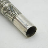 19th Century Anglo-Indian Colonial Sterling Silver Parasol or Fly Swat Handle Antique c1880