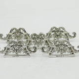 Edwardian Set of Sterling Silver Floral Place Settings Antique 1906 Birmingham