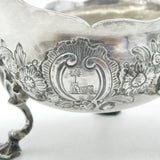 George II Sterling Silver Floral Pattern Sauce Boat Antique 1758 London