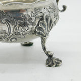George II Sterling Silver Floral Pattern Sauce Boat Antique 1758 London