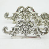 Edwardian Set of Sterling Silver Floral Place Settings Antique 1906 Birmingham