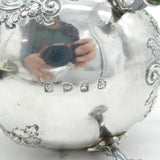 George II Sterling Silver Floral Pattern Sauce Boat Antique 1758 London