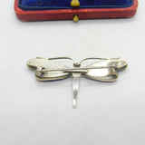 Sterling Silver Morpho Butterfly Wing Dragonfly Brooch Antique c1920 Art Deco