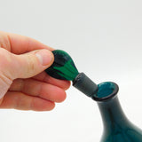 George III Green Glass & Gilt Label Hollands Gin Decanter Antique c1780