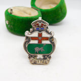 Canadian Large Sterling Silver Enamel Manitoba Signet Ring Antique c1930 Deco