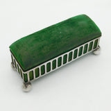 Edwardian Silver Plated Pierced Casket Pin Cushion Trinket Box c1910 Antique