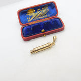 Edwardian 9ct Yellow Gold Rainway Whistle Charm or Pendant Antique c1910
