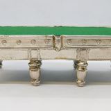 Edwardian Sterling Silver Novelty Snooker Table Pin Cushion Antique Birmingham