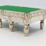 Edwardian Sterling Silver Novelty Snooker Table Pin Cushion Antique Birmingham
