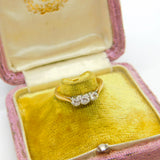 Victorian 18ct Yellow Gold & 0.25ct Set Diamond Ring Antique c1900