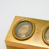 Victorian Asprey & Co. Gilt Metal Double Mourning Jewellery Box Antique 1877