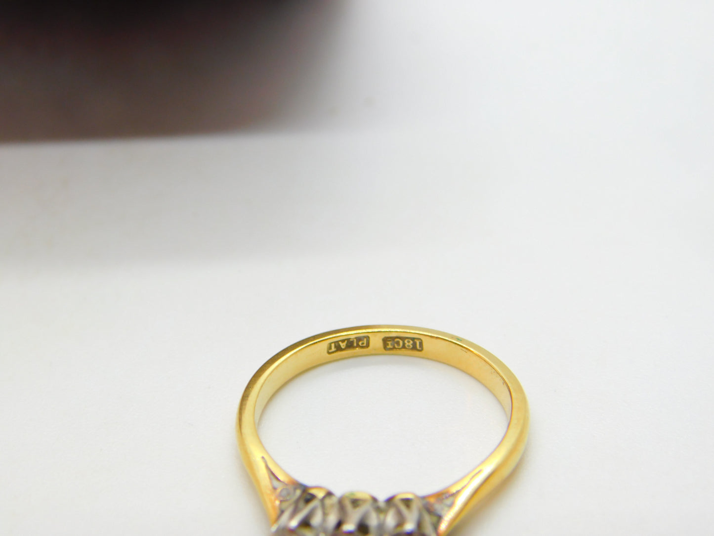 Victorian 18ct Yellow Gold & 0.25ct Set Diamond Ring Antique c1900