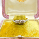 Victorian 18ct Yellow Gold & Three-Stone Diamond Ring Antique c1900
