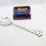 Ramsden & Carr Sterling Silver Art Nouveau Planished Floral Spoon 1914 London